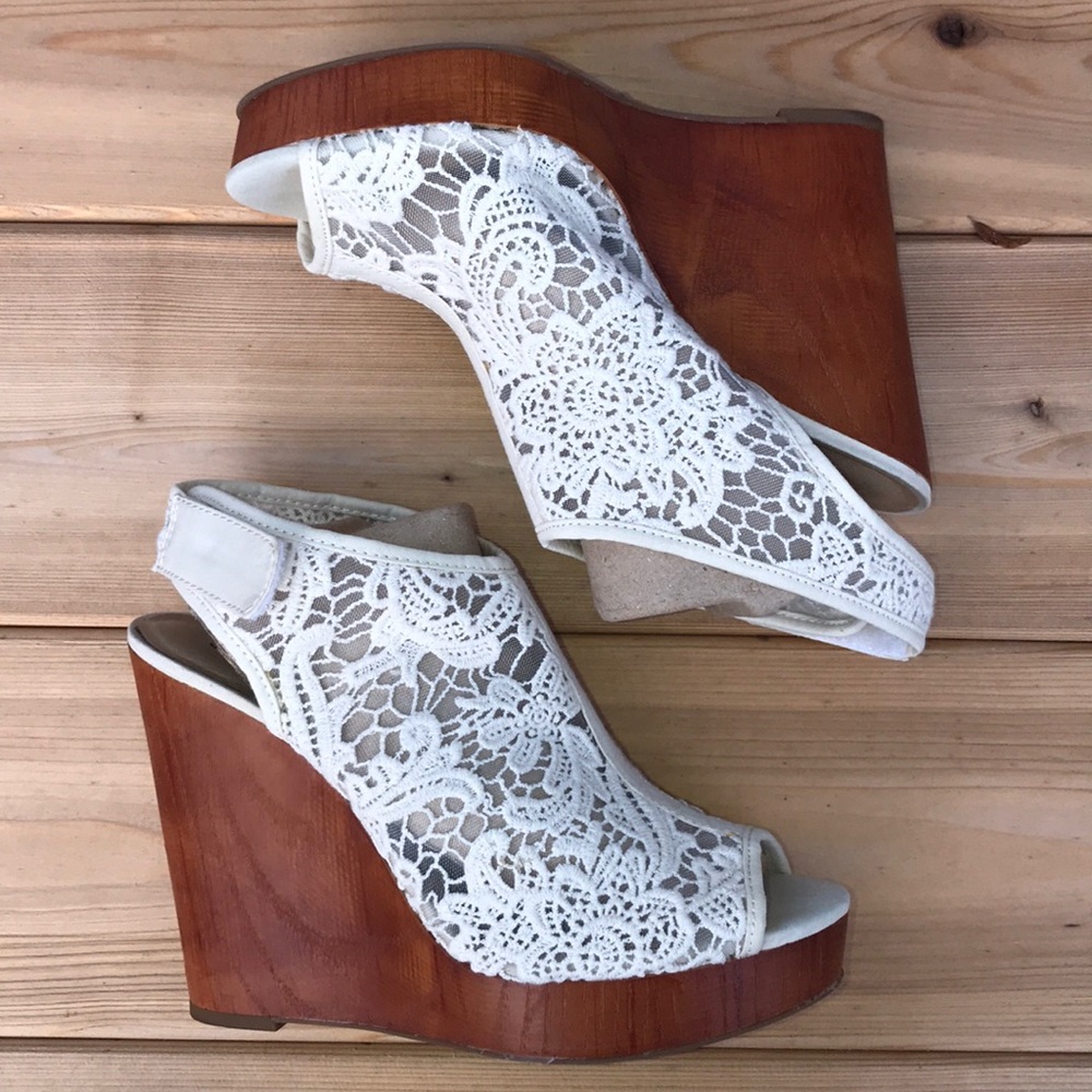 Lucky Brand Lace Wedges
